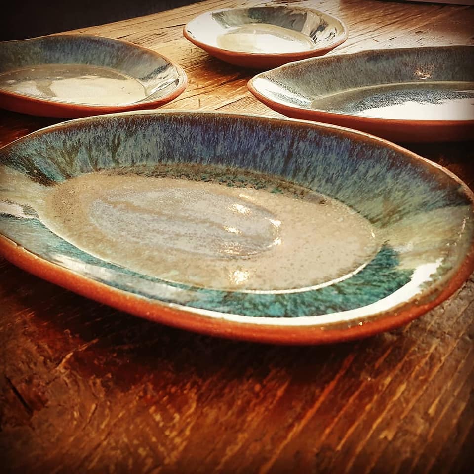 Terracotta Glazed Starter Plates Set Amani Ceramics Pottery & Arts