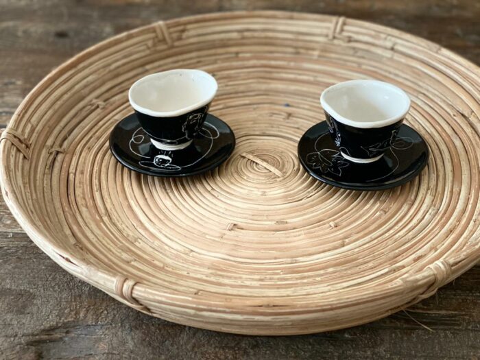 Ceramic Decorated Tea Cub set - Image 3