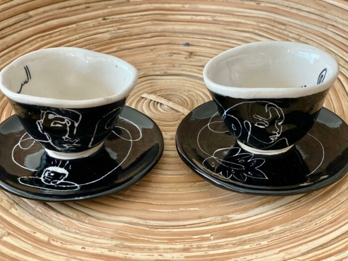Ceramic Decorated Tea Cub set - Image 2